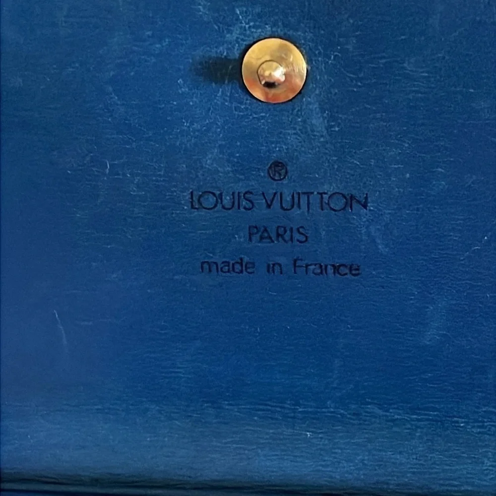 Louis Vuitton Blue Epi Bifold Wallet.